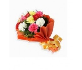 10-Mixed Carnations Bunch