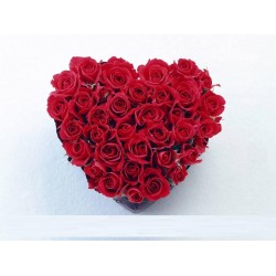 Red Roses Heart Bouquet